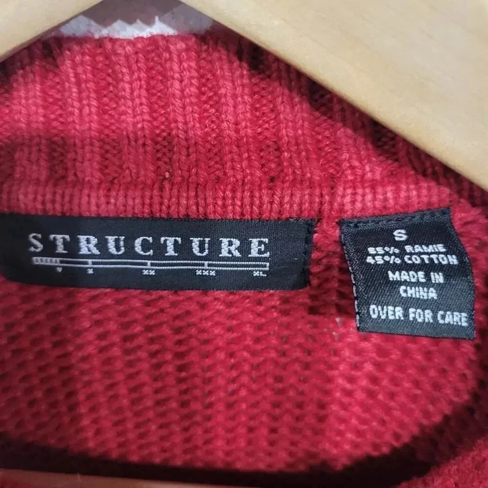 Vintage 1990s Y2K Structure Chunky Knit USA Crewneck Sweater Small